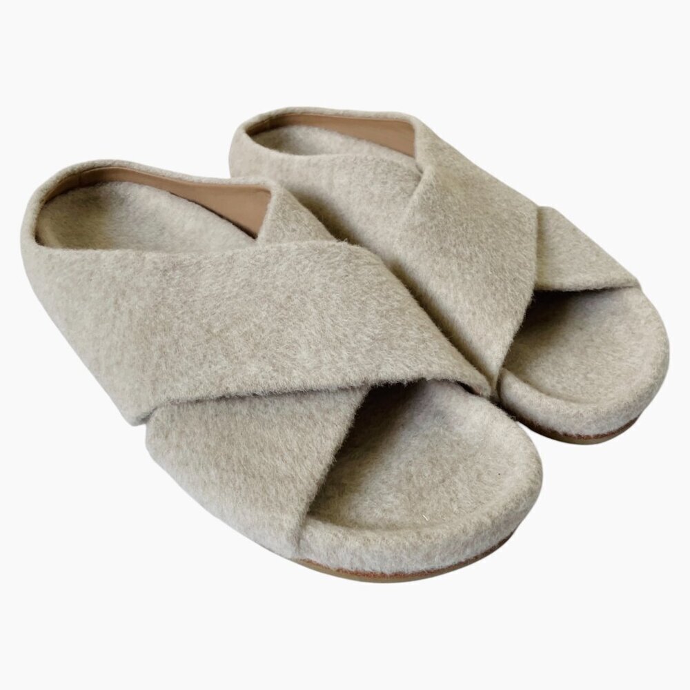 Lauren Manoogian Alpaca Criss Cross Slide Sandals - Picture 6 of 13